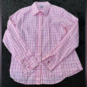Lilly Pulitzer Womens Shirt Size 6 Multicolor Plaid Button Front Lightweight